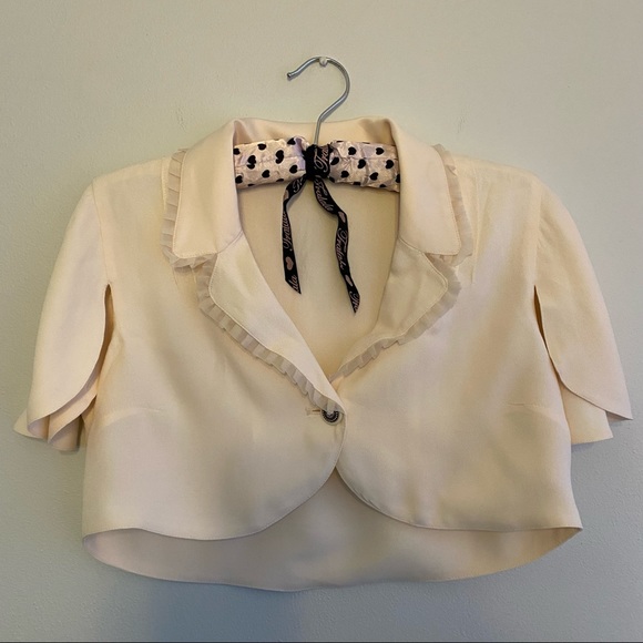 Alannah Hill Jackets & Blazers - ALANNAH HILL ‘After Midnight Capelet’ size 8 pale pink/blush colour